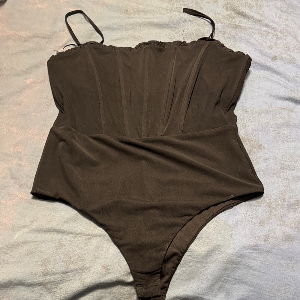 Princess Polly Black Corset Bodysuit